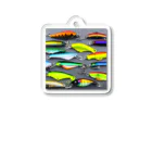 No Fishing No Life のルアーを見てるだけで幸せ Acrylic Key Chain