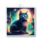 ジジ猫SHOPの幻想的な世界を眺める猫のアイテムグッズです! Acrylic Key Chain