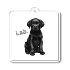 Labradorの黒Lab.グッズ アクリルキーホルダー