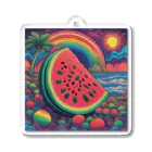 PSYCHEDELIC ARTのPSYCHEDELICスイカ Acrylic Key Chain