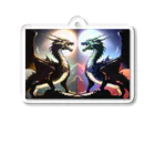 CHIKUSHOのTwo Dragon　keyring アクリルキーホルダー