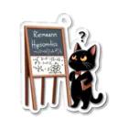 niko&PANDA shopのリーマン予想を解こうとしている猫の学者さん Acrylic Key Chain