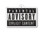 ZAIKAのぷっくり Parental Advisory Acrylic Key Chain