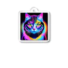 629_CAT_ARTのカラフルサイバーキャット vol2 Acrylic Key Chain