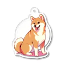 花子の庭のおすわり柴犬 Acrylic Key Chain