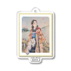 大正ロマン・昭和モダンの高畠華宵「真澄の青空」大正浪漫 Acrylic Key Chain