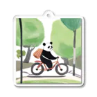 ZOZOZONの自転車パンダ Acrylic Key Chain