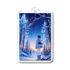 卯月なのかのMagical Winter Journey　〜雪に染められた銀世界の旅〜　No.4「Dawn」 Acrylic Key Chain