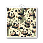 SAI.AI【ビンテージアニマル】のpandas【ビンテージアニマル】 Acrylic Key Chain