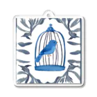 okiteのかごの中の青い鳥 Acrylic Key Chain