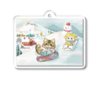 猫のきぬくんのお店のレオくん　雪山ツアー Acrylic Key Chain