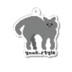 ynnk.styleのブルーねこアクリルキーホルダー（やんのか） Acrylic Key Chain