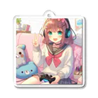 luckyTigerのゲーム女子 Acrylic Key Chain