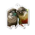 ウロコインコ好きの人へのねっちりなふたり Acrylic Key Chain