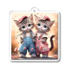 zhaoyushuangの可愛い子猫イラスト Acrylic Key Chain