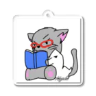 Kujakuの朗読猫 Acrylic Key Chain