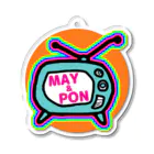 May&PonのMay&Pon ロゴ rainbow アクリルキーホルダー