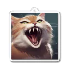 oekakishopのシャーッする猫 Acrylic Key Chain