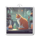 oekakishopの研究する猫 Acrylic Key Chain