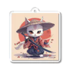 luckycongochanのNeko Samurai アクリルキーホルダー