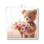 星パンダショップのはなとくま　～flower and bear～ Acrylic Key Chain