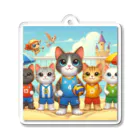 【volleyball online】の猫好きのみなさん必見！愛らしい猫のバレーボールグッズ Acrylic Key Chain