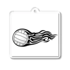 【volleyball online】の火を纏ったバレーボールの瞬間 Acrylic Key Chain