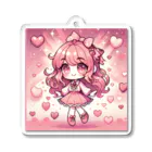 diet___llcのゆめかわドットちゃん Acrylic Key Chain