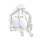 aoamo shopのセキセイインコ　ライラック Acrylic Key Chain