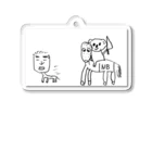 Finの競馬好きのFinの絵 Acrylic Key Chain