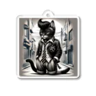 cc-akの男らしいねこ Acrylic Key Chain