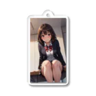 AI美女ギャラリー　　　　　　AI Beauty Galleryの制服美少女 Acrylic Key Chain