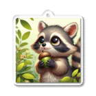 redpanda_pandaのプレゼントあらいぐま Acrylic Key Chain