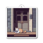 雪売店の捨て猫 Acrylic Key Chain