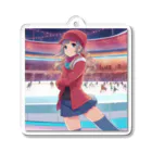 aoicanonのスケートをする女性 Acrylic Key Chain