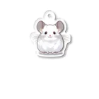 もふっとチンチラ🐭のチンチラ（ホワイト） アクリルキーホルダー