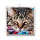 kkbaseballの寝ている猫 Acrylic Key Chain