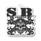 Ａ’ｚｗｏｒｋＳのSKULL&BONE TRIBAL BLK Acrylic Key Chain