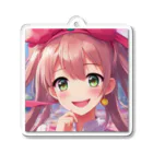 asanonnのリボン付きヘッドバンドな女の子 Acrylic Key Chain