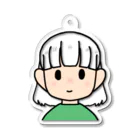 まめ大福の髪色自在な女の子（ボブ） Acrylic Key Chain