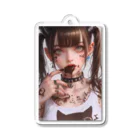 KAMIBUKROのチョコを食べるメイド美女 Acrylic Key Chain