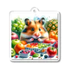 えほんのふんわりぺーじのピースケのおいしい発見 Acrylic Key Chain