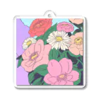 小町の花に囲まれた日常 Acrylic Key Chain