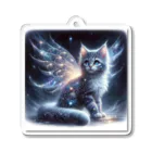 katohkouchiの星空の舞、夜を守る猫 Acrylic Key Chain