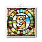 alphabet stained glassのstained glass S Acrylic Key Chain