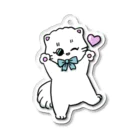 お砂糖と白い猫　creamy catのらぶりーメルちゃん Acrylic Key Chain