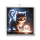 katohkouchiの探究の光、夜を歩く猫 Acrylic Key Chain