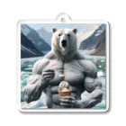 george-weblogの白クマッチョ Acrylic Key Chain