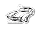 ファンシーTシャツ屋のアメ車 クラシックカー Acrylic Key Chain