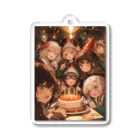 AQUAMETAVERSEの誕生日パーティーだ アメジスト 2846 Acrylic Key Chain